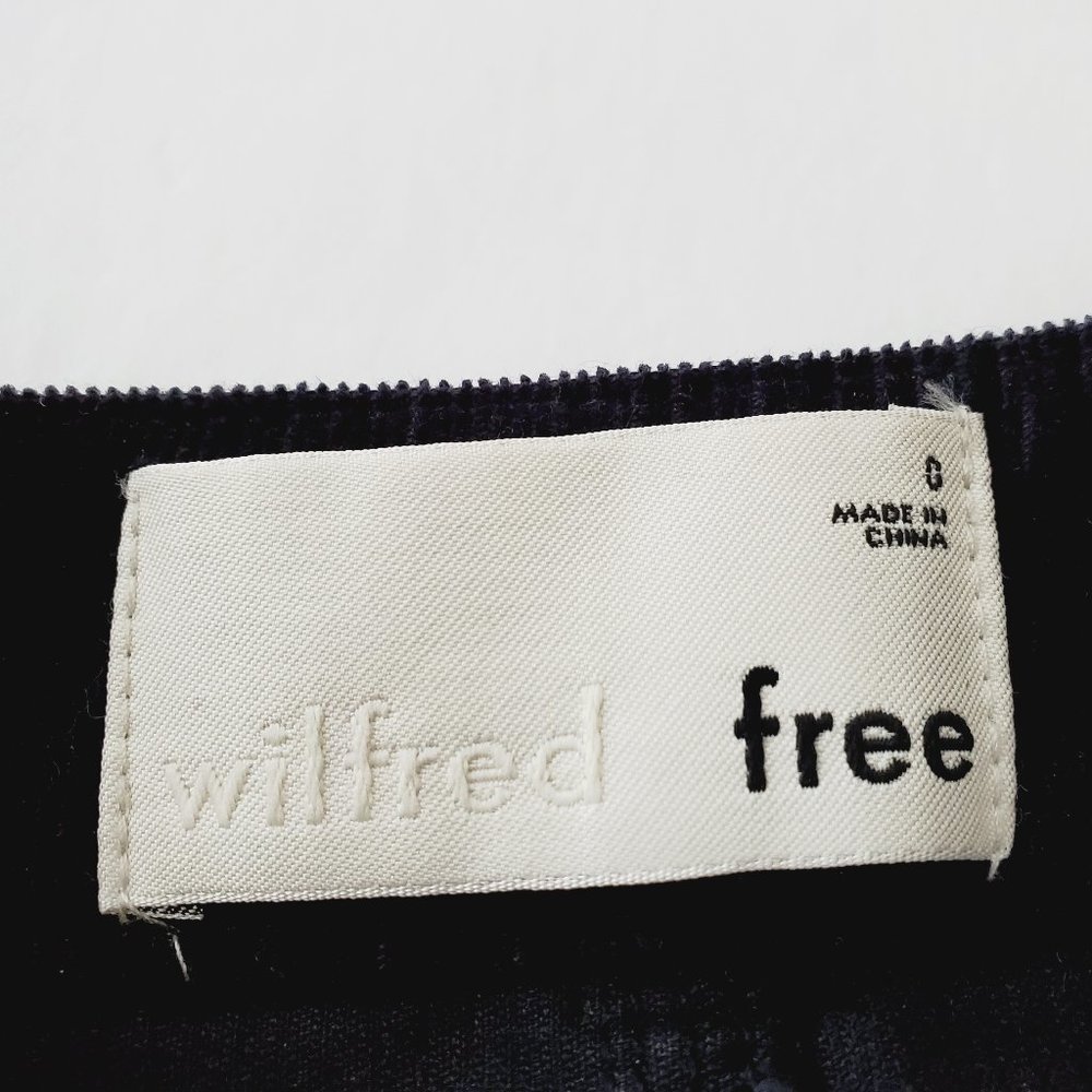 ARITZIA WILFRED FREE Black Corduroy Mini Skirt - Picture 5 of 8